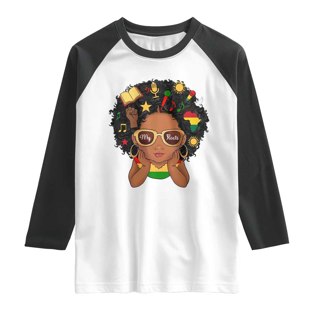 My Roots Black History Culture Pride Raglan Shirt African American Heritage - Wonder Print Shop