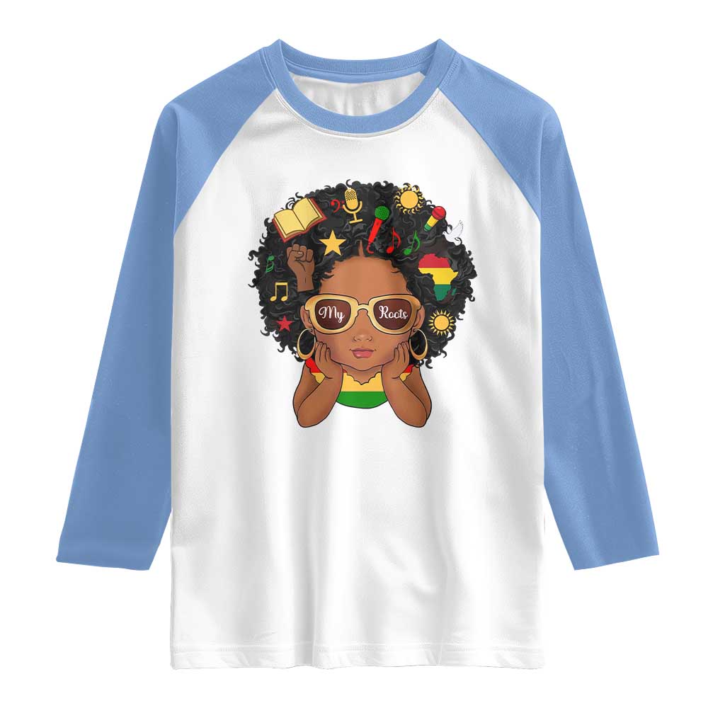 My Roots Black History Culture Pride Raglan Shirt African American Heritage - Wonder Print Shop