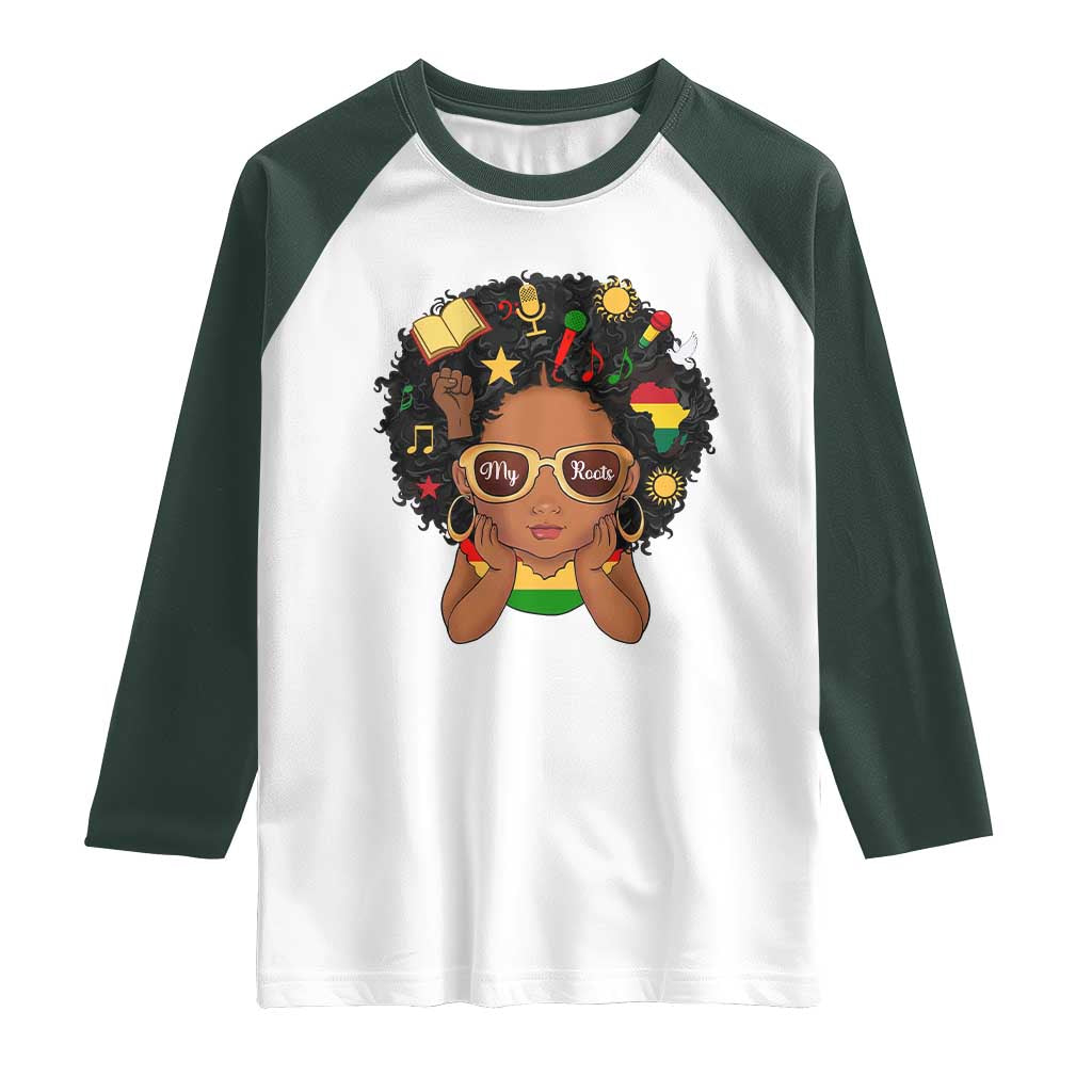 My Roots Black History Culture Pride Raglan Shirt African American Heritage - Wonder Print Shop