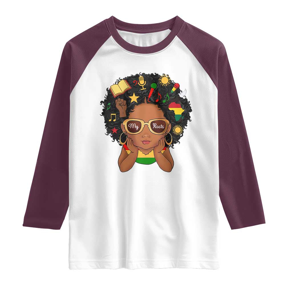 My Roots Black History Culture Pride Raglan Shirt African American Heritage - Wonder Print Shop