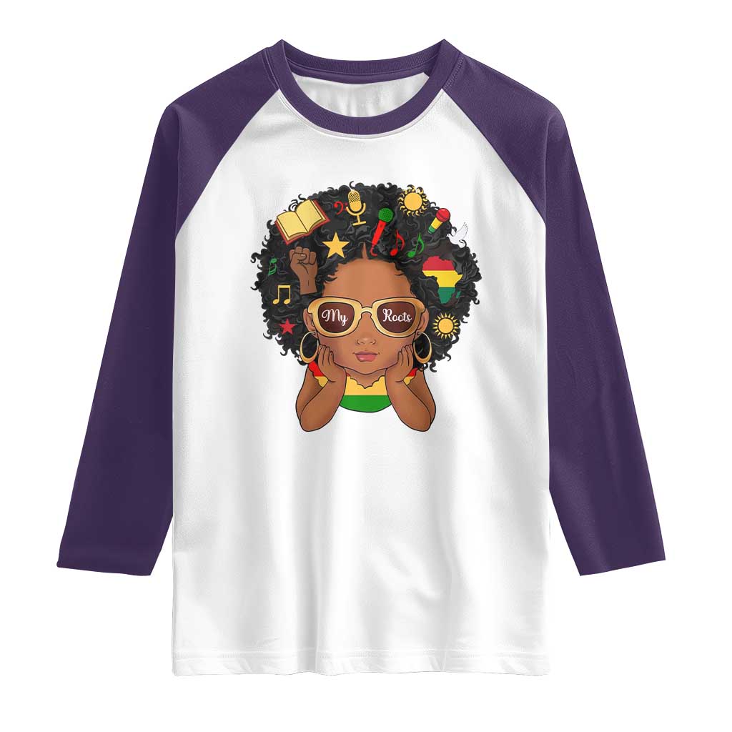 My Roots Black History Culture Pride Raglan Shirt African American Heritage - Wonder Print Shop