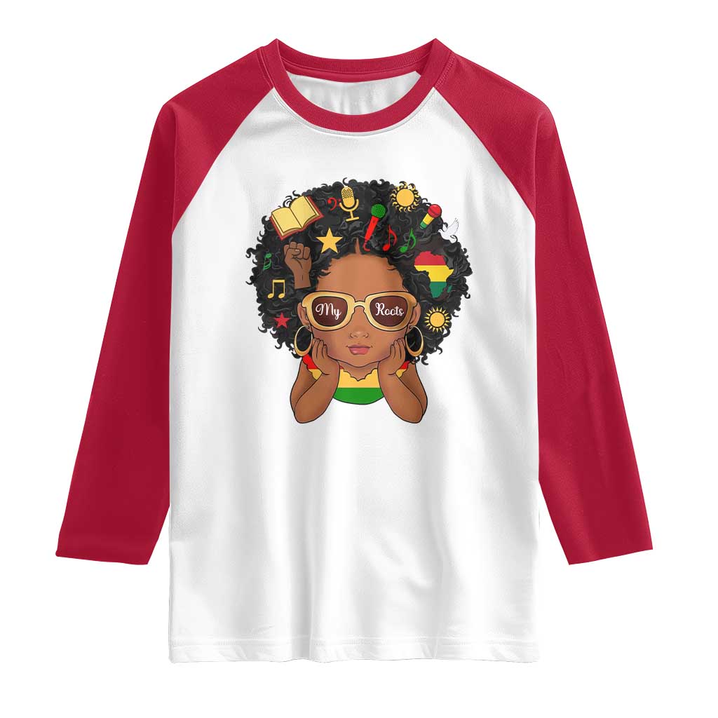 My Roots Black History Culture Pride Raglan Shirt African American Heritage - Wonder Print Shop