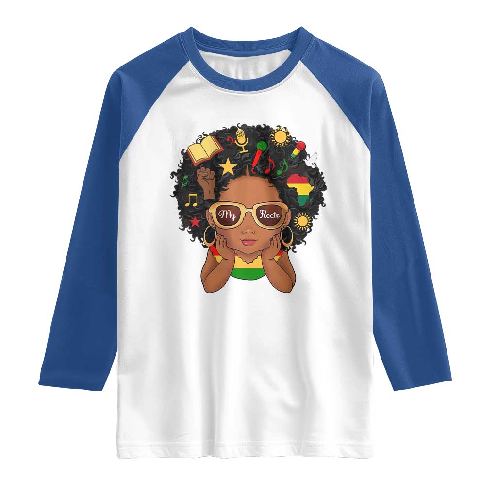 My Roots Black History Culture Pride Raglan Shirt African American Heritage - Wonder Print Shop