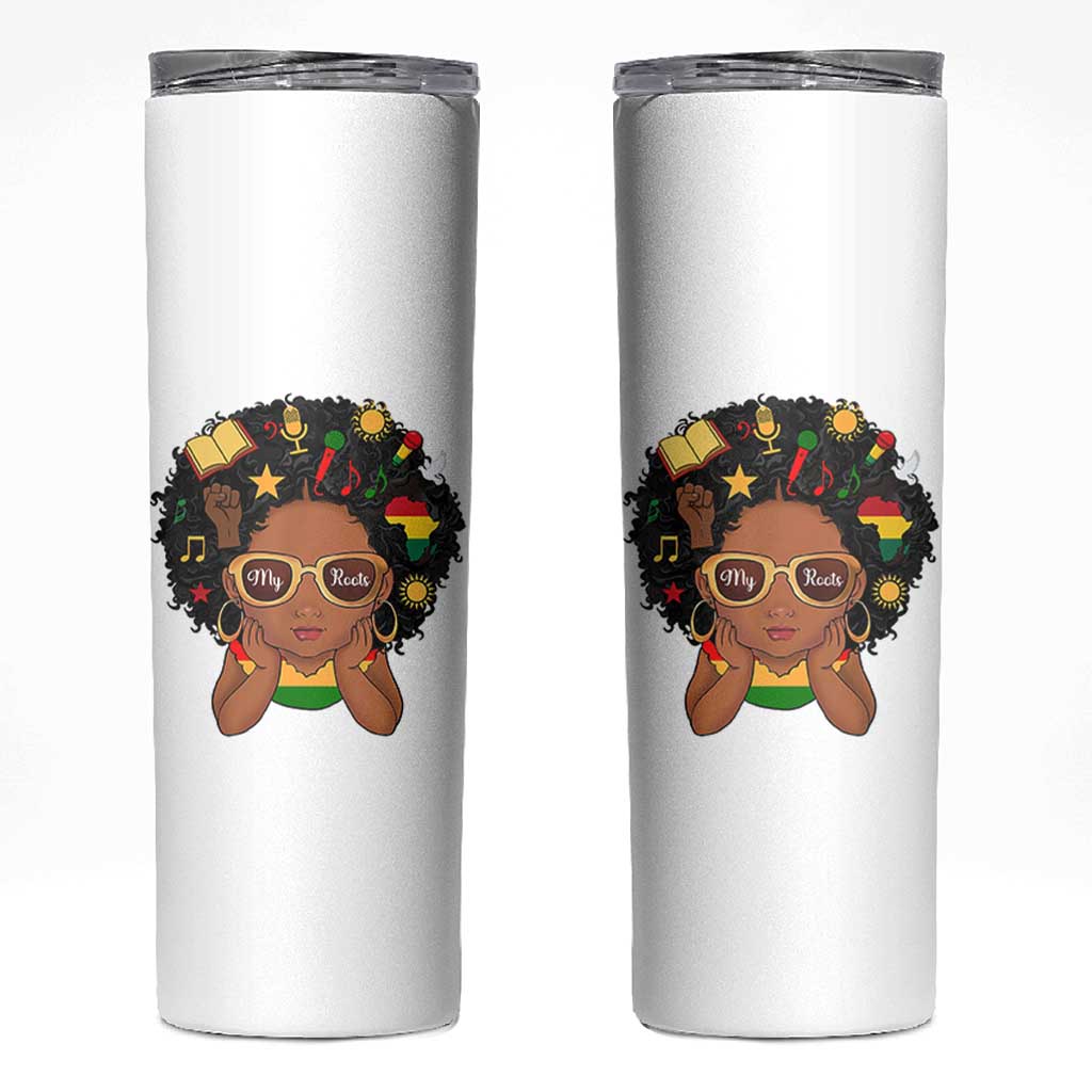 My Roots Black History Culture Pride Skinny Tumbler African American Heritage - Wonder Print Shop