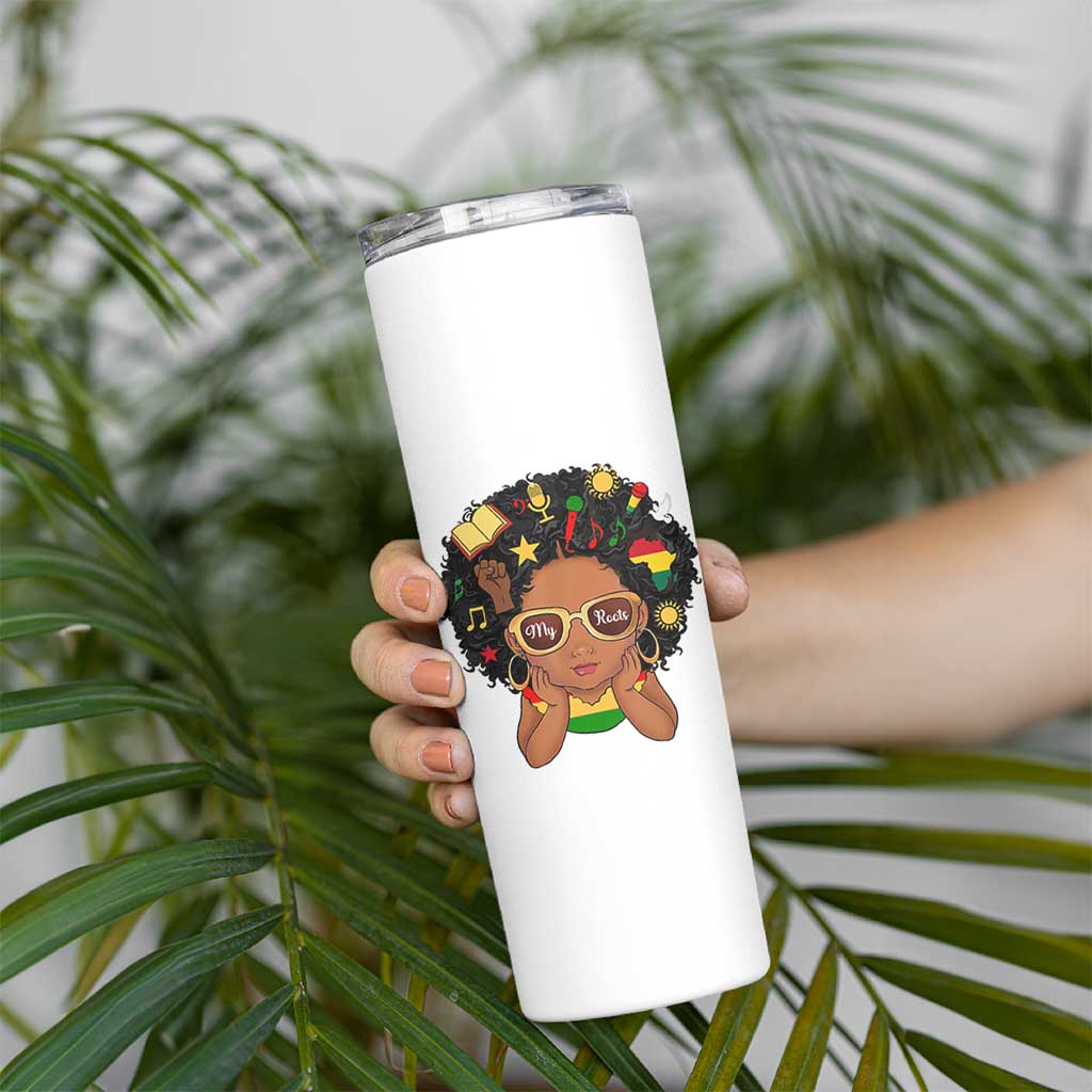 My Roots Black History Culture Pride Skinny Tumbler African American Heritage - Wonder Print Shop