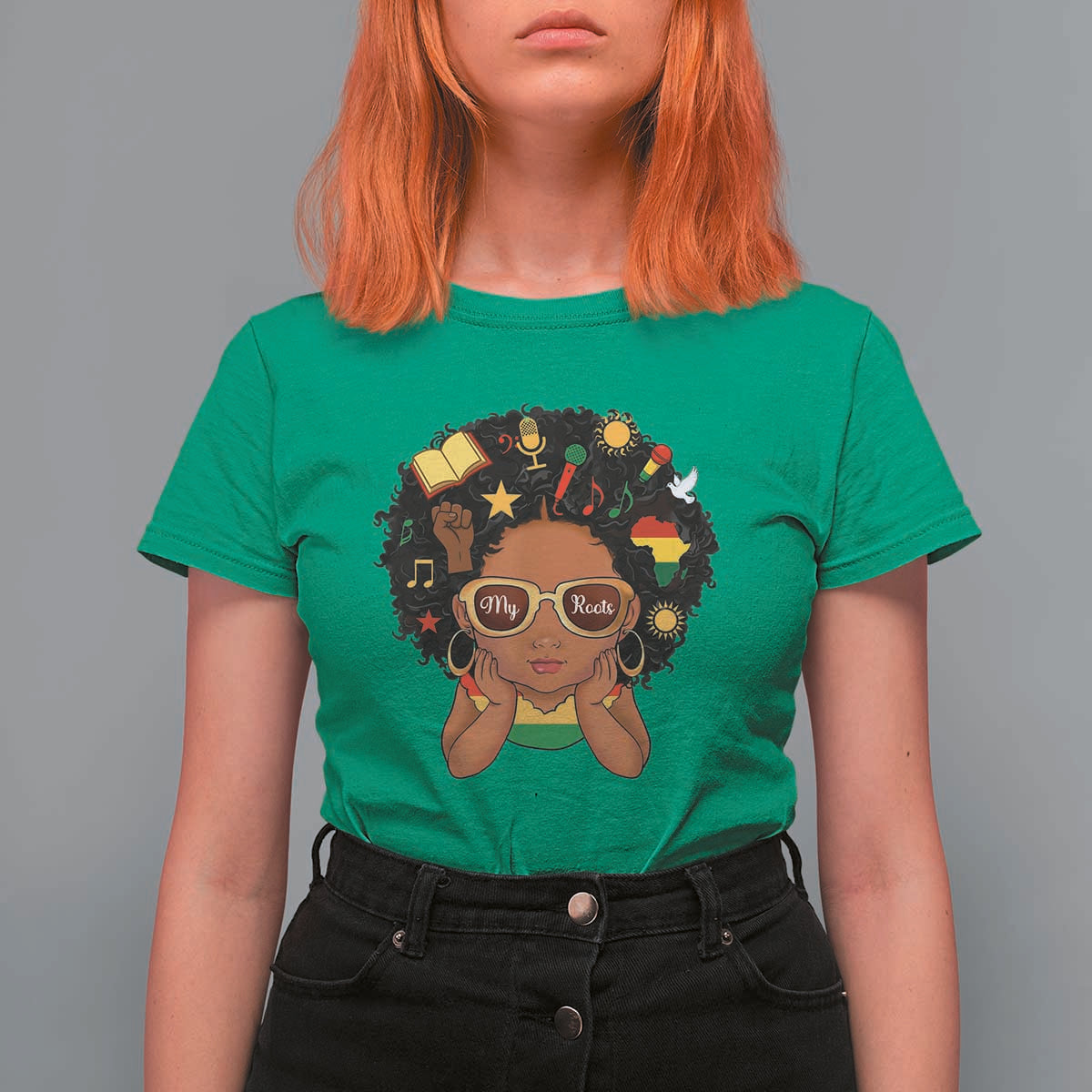 My Roots Black History Culture Pride T Shirt For Women African American Heritage - Wonder Print Shop