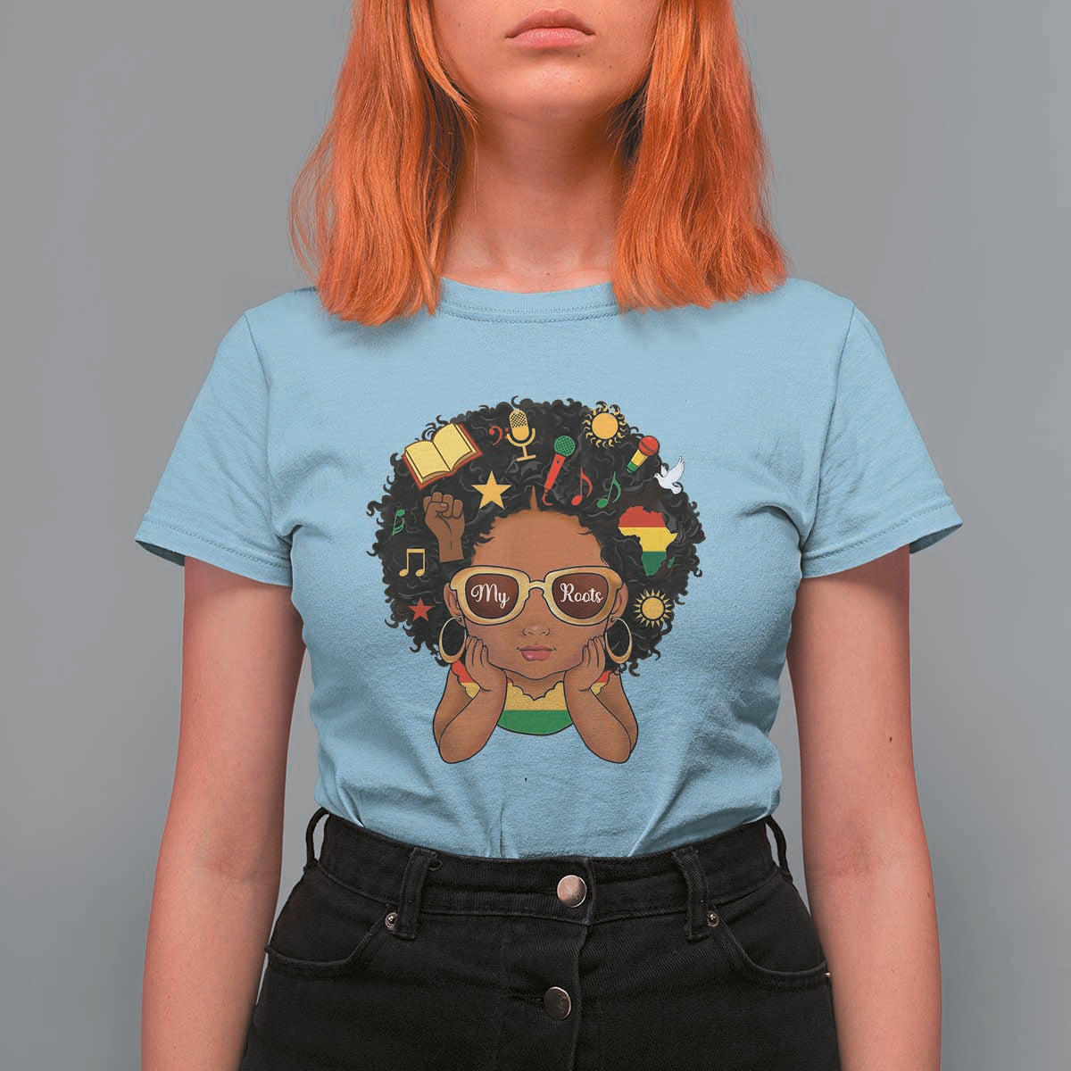 My Roots Black History Culture Pride T Shirt For Women African American Heritage - Wonder Print Shop