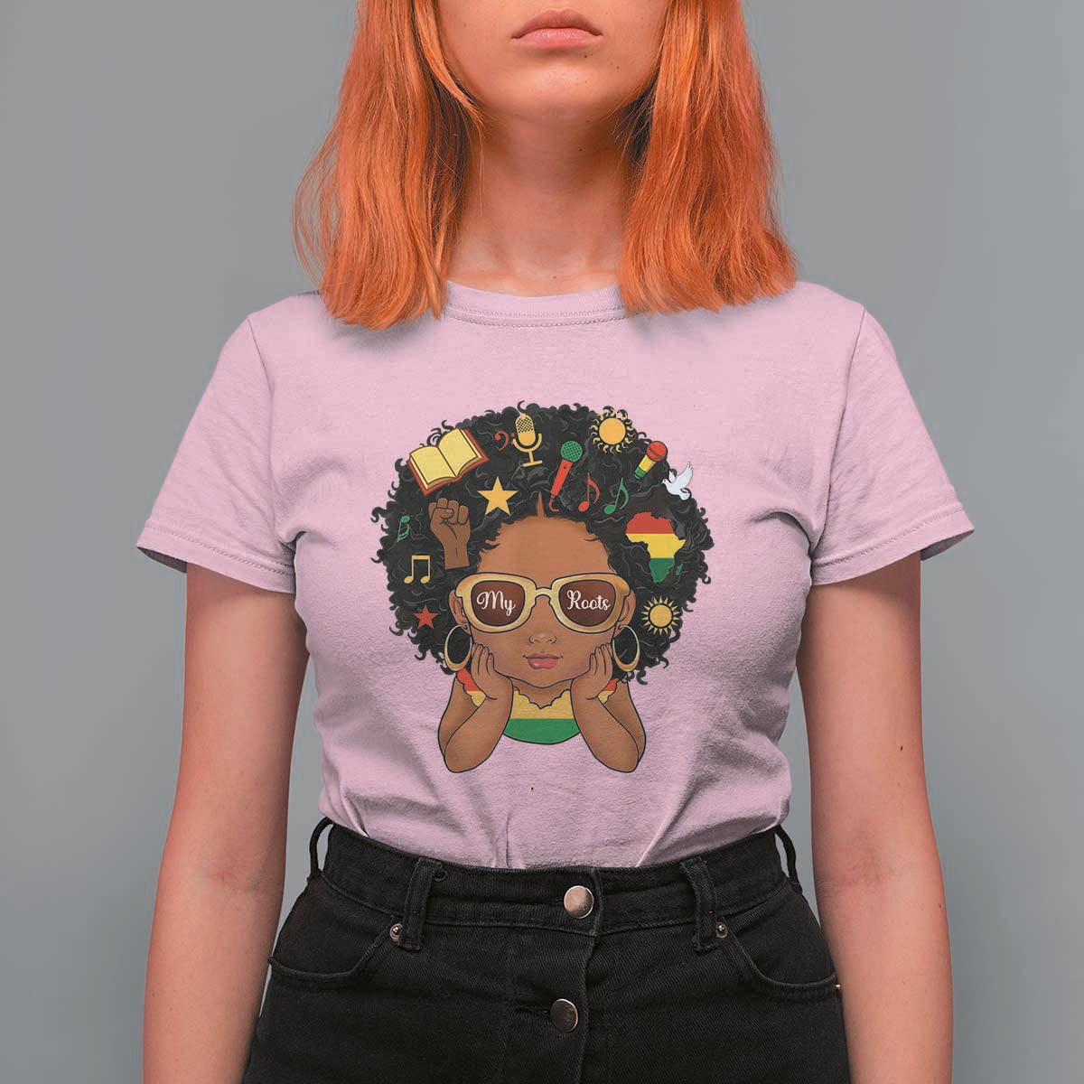 My Roots Black History Culture Pride T Shirt For Women African American Heritage - Wonder Print Shop