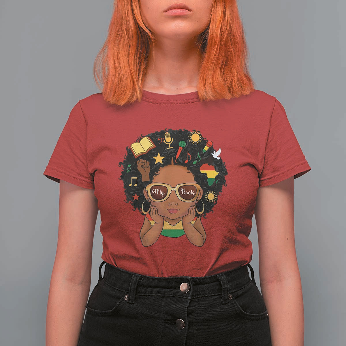 My Roots Black History Culture Pride T Shirt For Women African American Heritage - Wonder Print Shop
