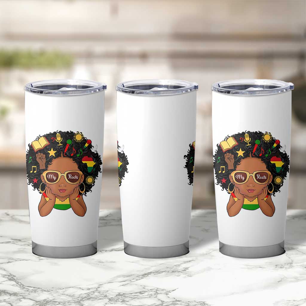 My Roots Black History Culture Pride Tumbler Cup African American Heritage - Wonder Print Shop