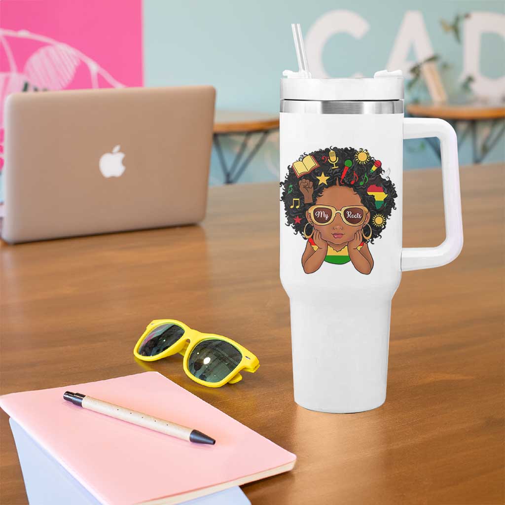 My Roots Black History Culture Pride Tumbler With Handle African American Heritage - Wonder Print Shop