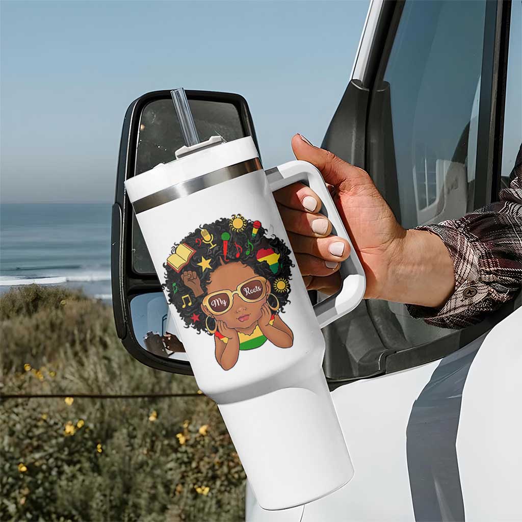 My Roots Black History Culture Pride Tumbler With Handle African American Heritage - Wonder Print Shop