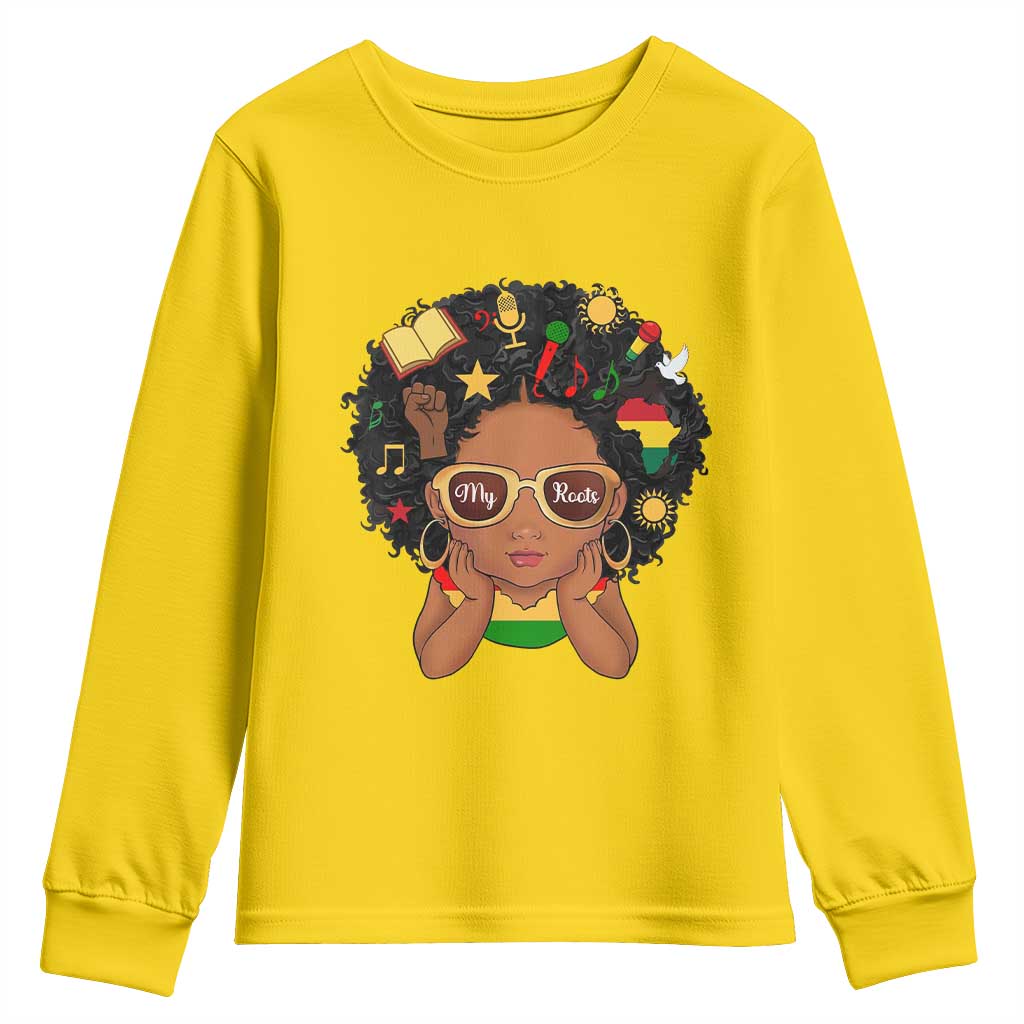 My Roots Black History Culture Pride Youth Sweatshirt African American Heritage - Wonder Print Shop