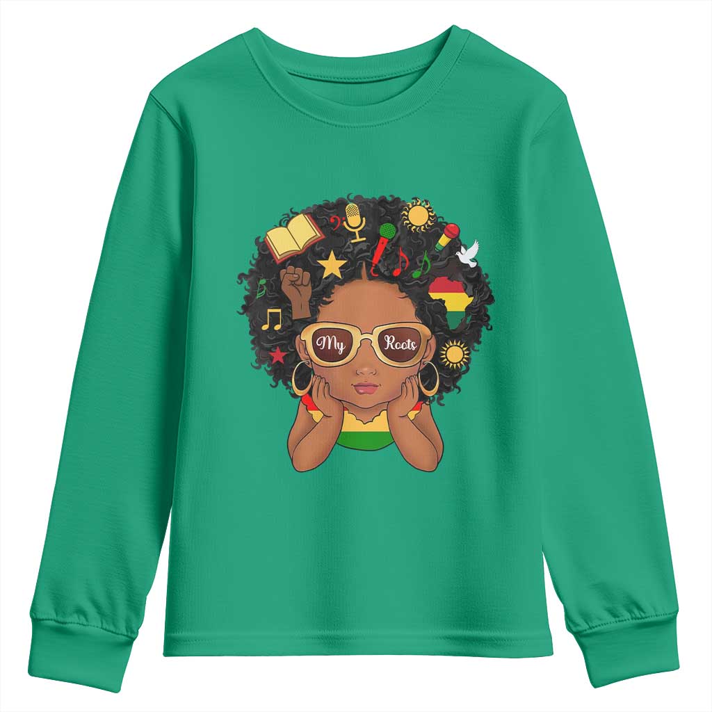 My Roots Black History Culture Pride Youth Sweatshirt African American Heritage - Wonder Print Shop