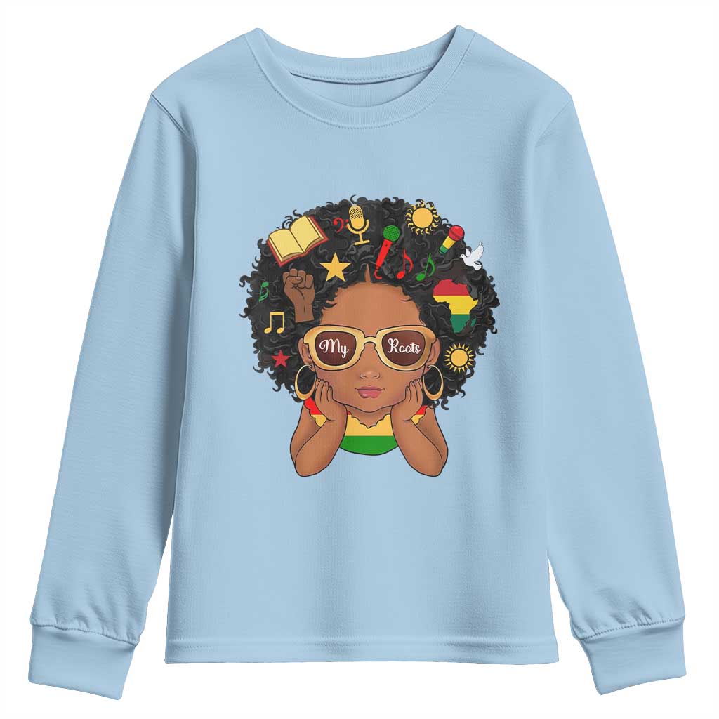 My Roots Black History Culture Pride Youth Sweatshirt African American Heritage - Wonder Print Shop