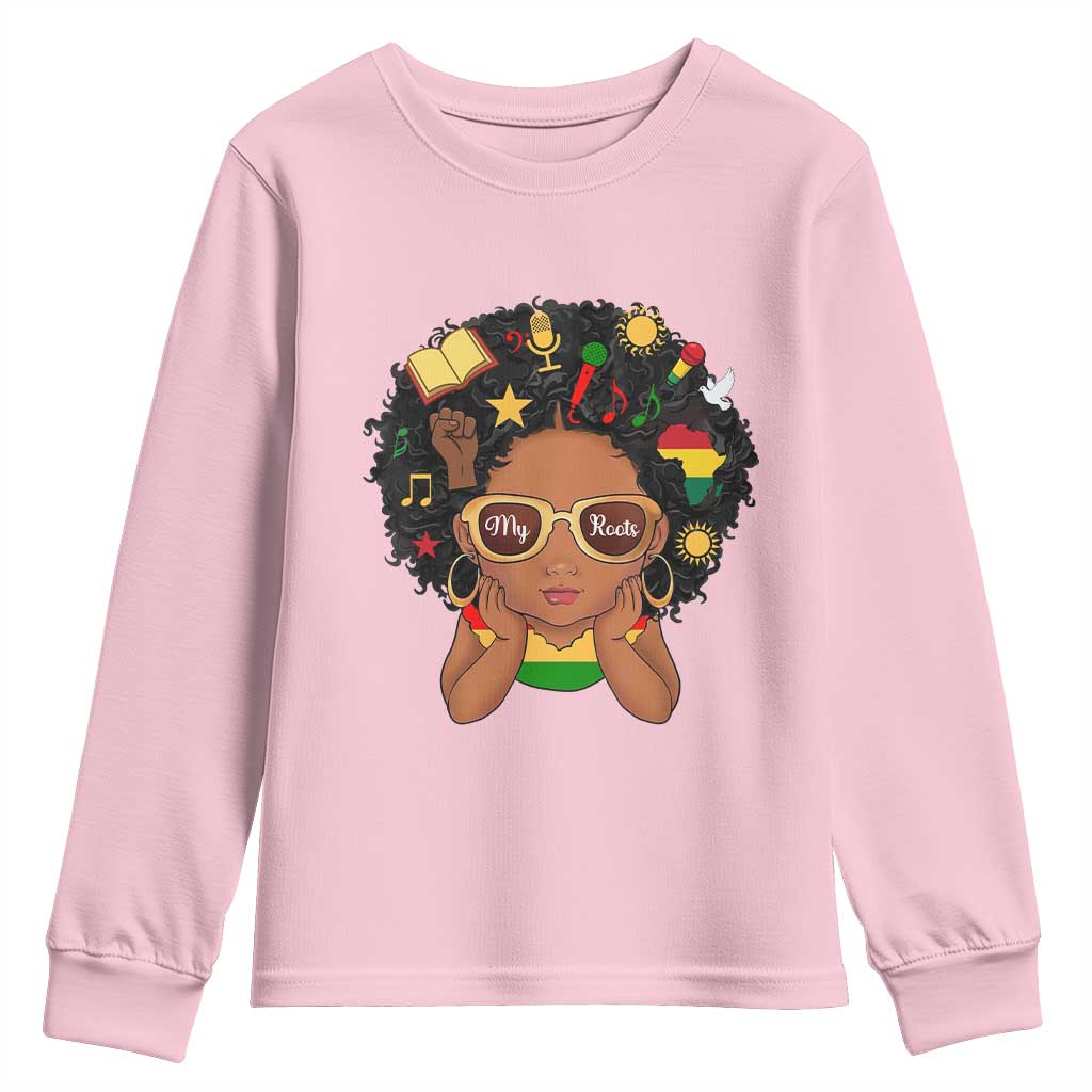 My Roots Black History Culture Pride Youth Sweatshirt African American Heritage - Wonder Print Shop