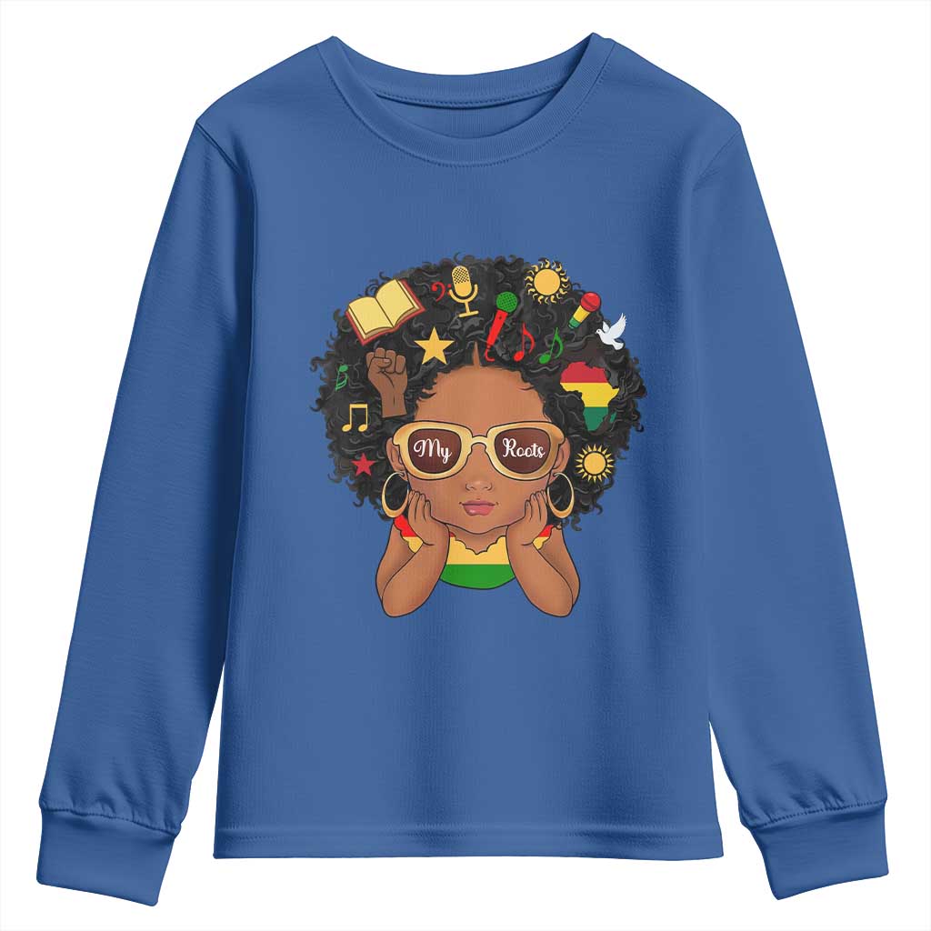 My Roots Black History Culture Pride Youth Sweatshirt African American Heritage - Wonder Print Shop