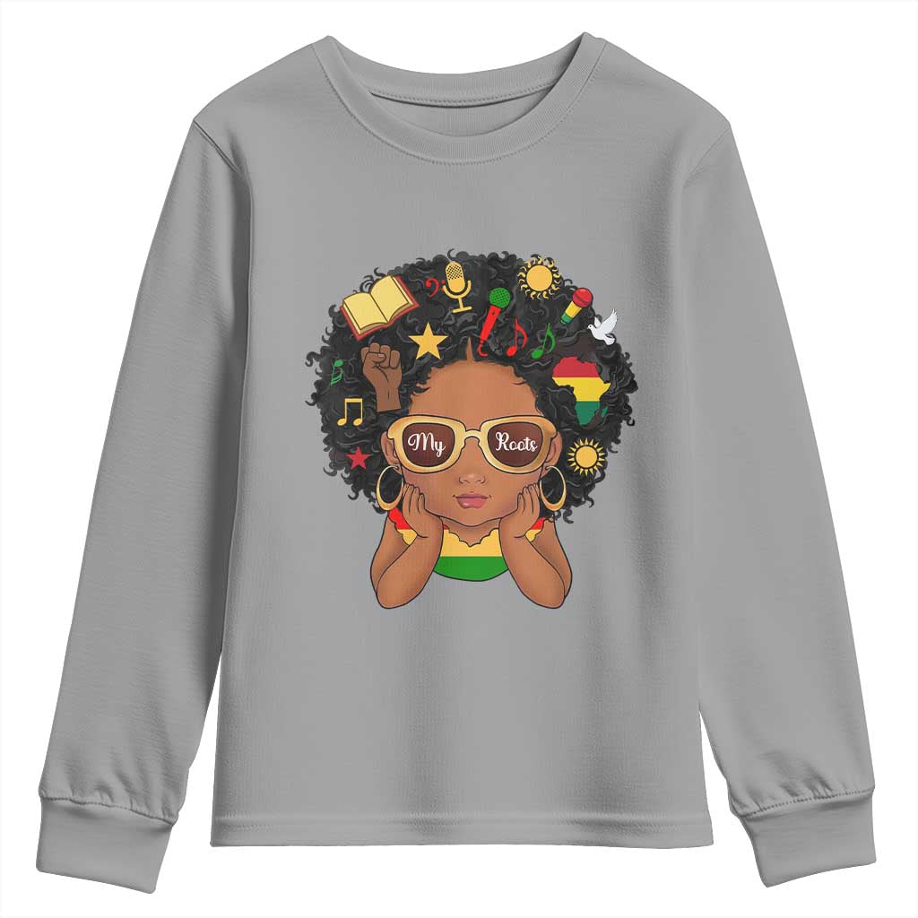 My Roots Black History Culture Pride Youth Sweatshirt African American Heritage - Wonder Print Shop
