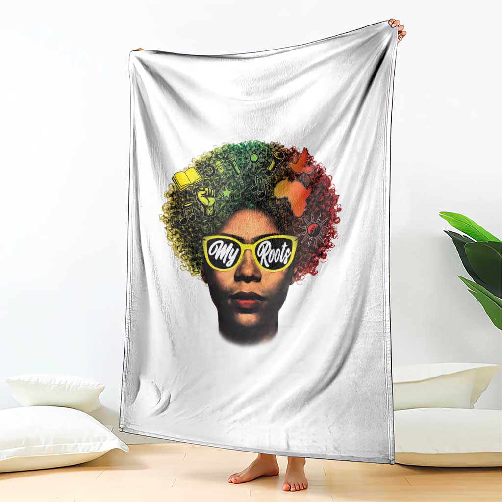 Black History Month Throw Blanket My Roots African American Pride Gift - Wonder Print Shop