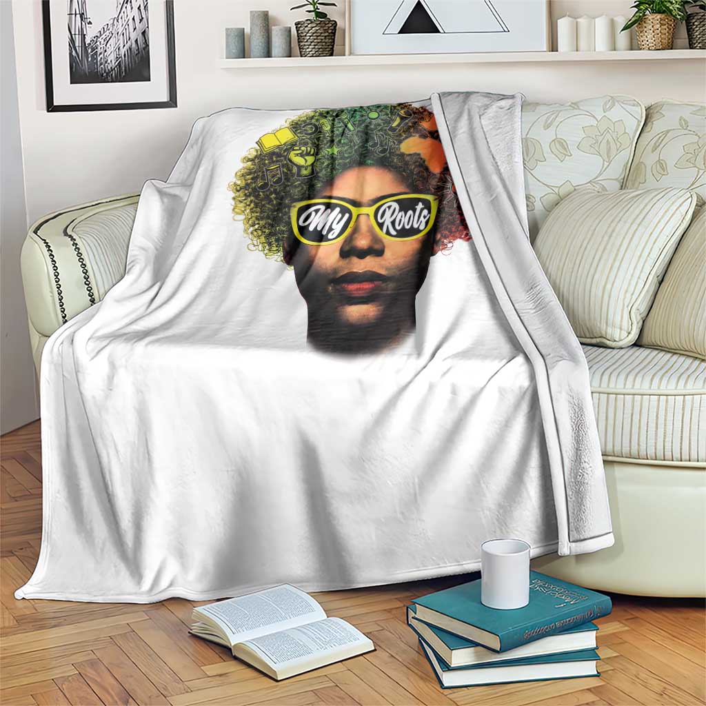 Black History Month Throw Blanket My Roots African American Pride Gift - Wonder Print Shop