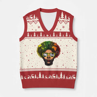 Black History Month V-Neck Knit Sweater Vest My Roots African American Pride Gift - Wonder Print Shop