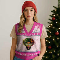 Black History Month V-Neck Knit Sweater Vest My Roots African American Pride Gift - Wonder Print Shop