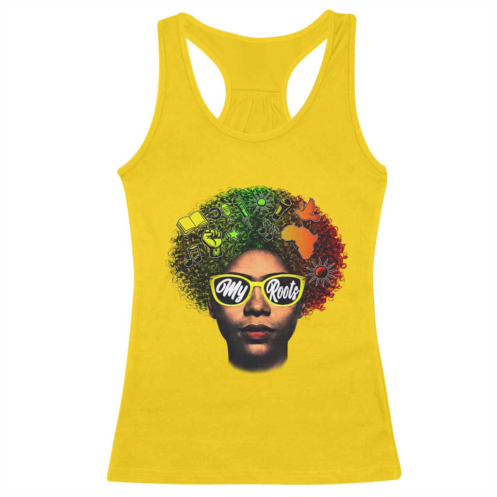 Black History Month Racerback Tank Top My Roots African American Pride Gift - Wonder Print Shop