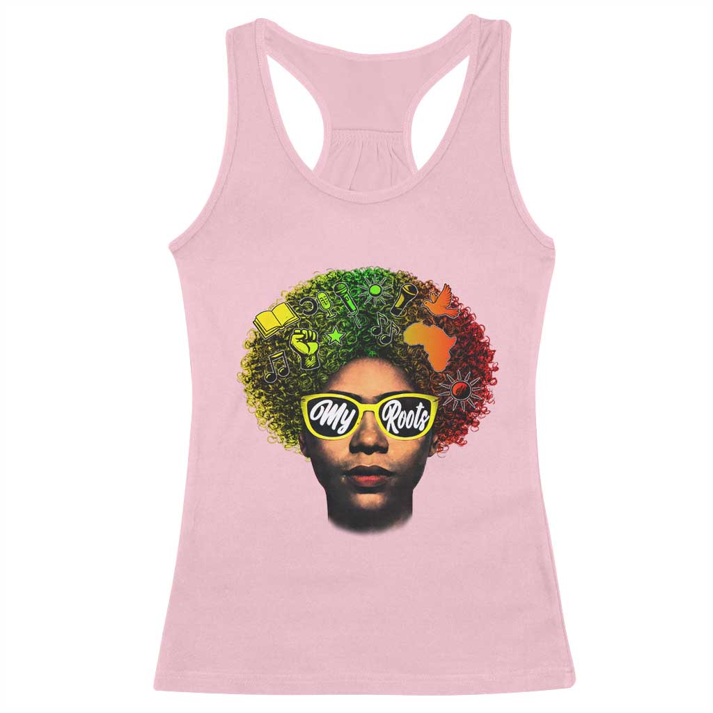 Black History Month Racerback Tank Top My Roots African American Pride Gift - Wonder Print Shop