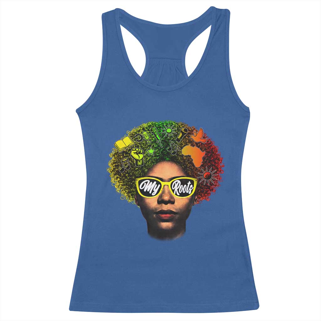Black History Month Racerback Tank Top My Roots African American Pride Gift - Wonder Print Shop