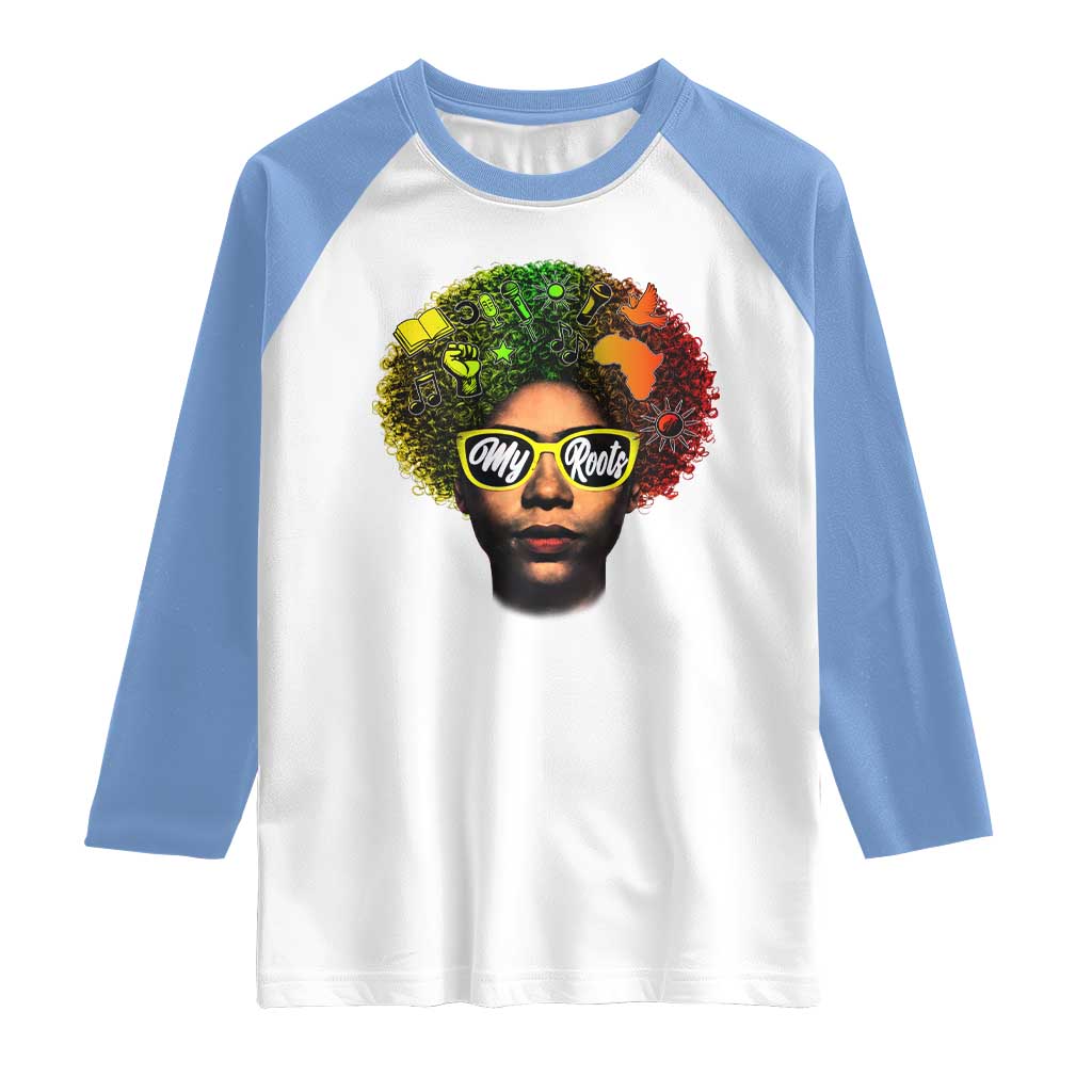 Black History Month Raglan Shirt My Roots African American Pride Gift - Wonder Print Shop