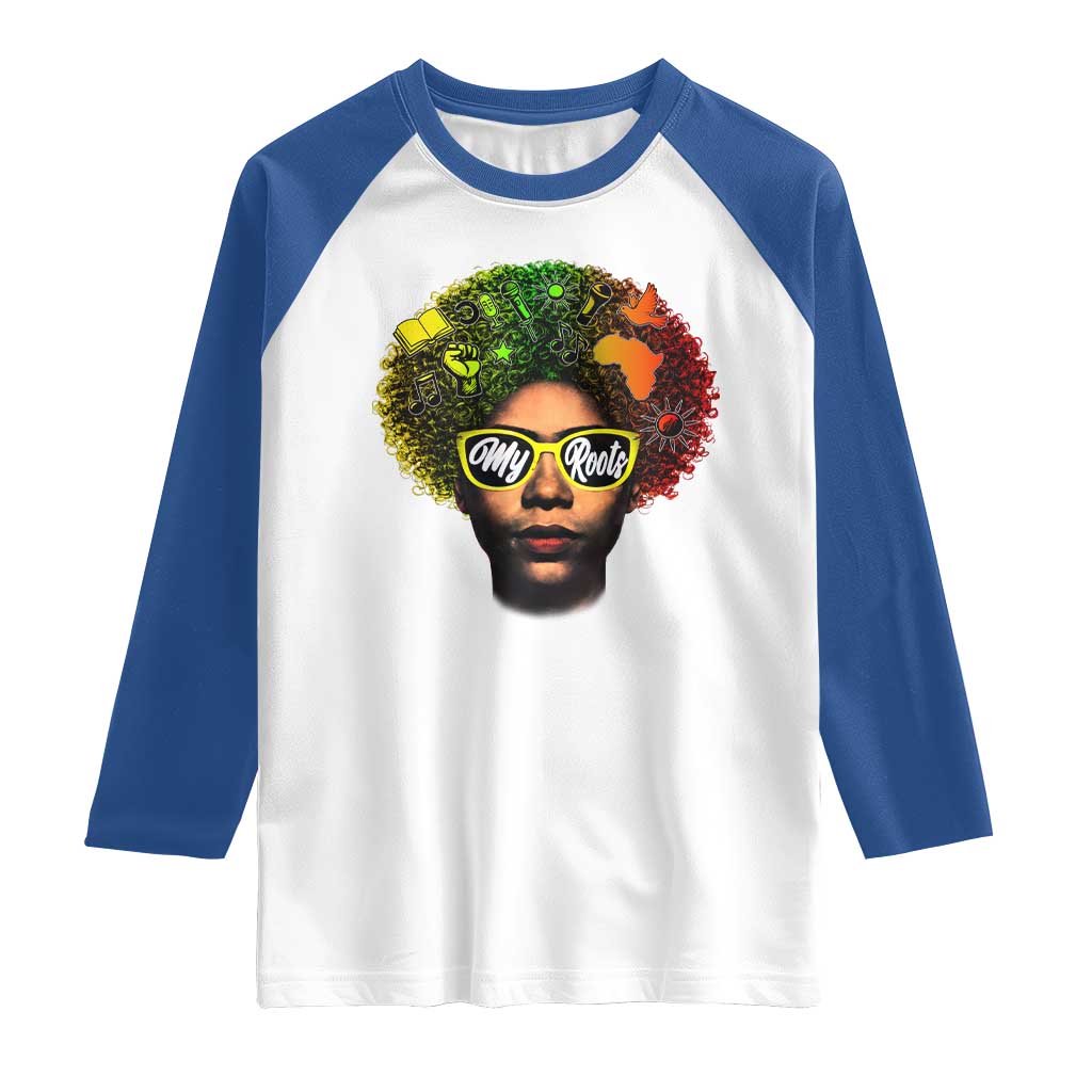 Black History Month Raglan Shirt My Roots African American Pride Gift - Wonder Print Shop