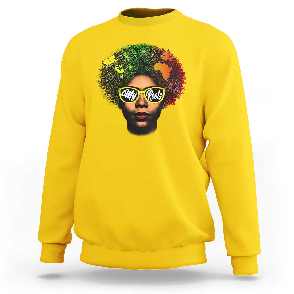 Black History Month Sweatshirt My Roots African American Pride Gift - Wonder Print Shop