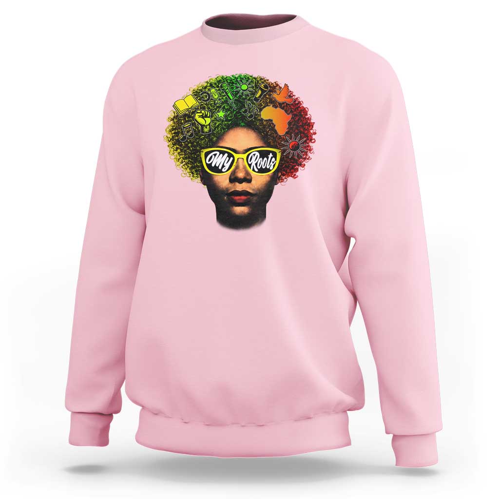 Black History Month Sweatshirt My Roots African American Pride Gift - Wonder Print Shop