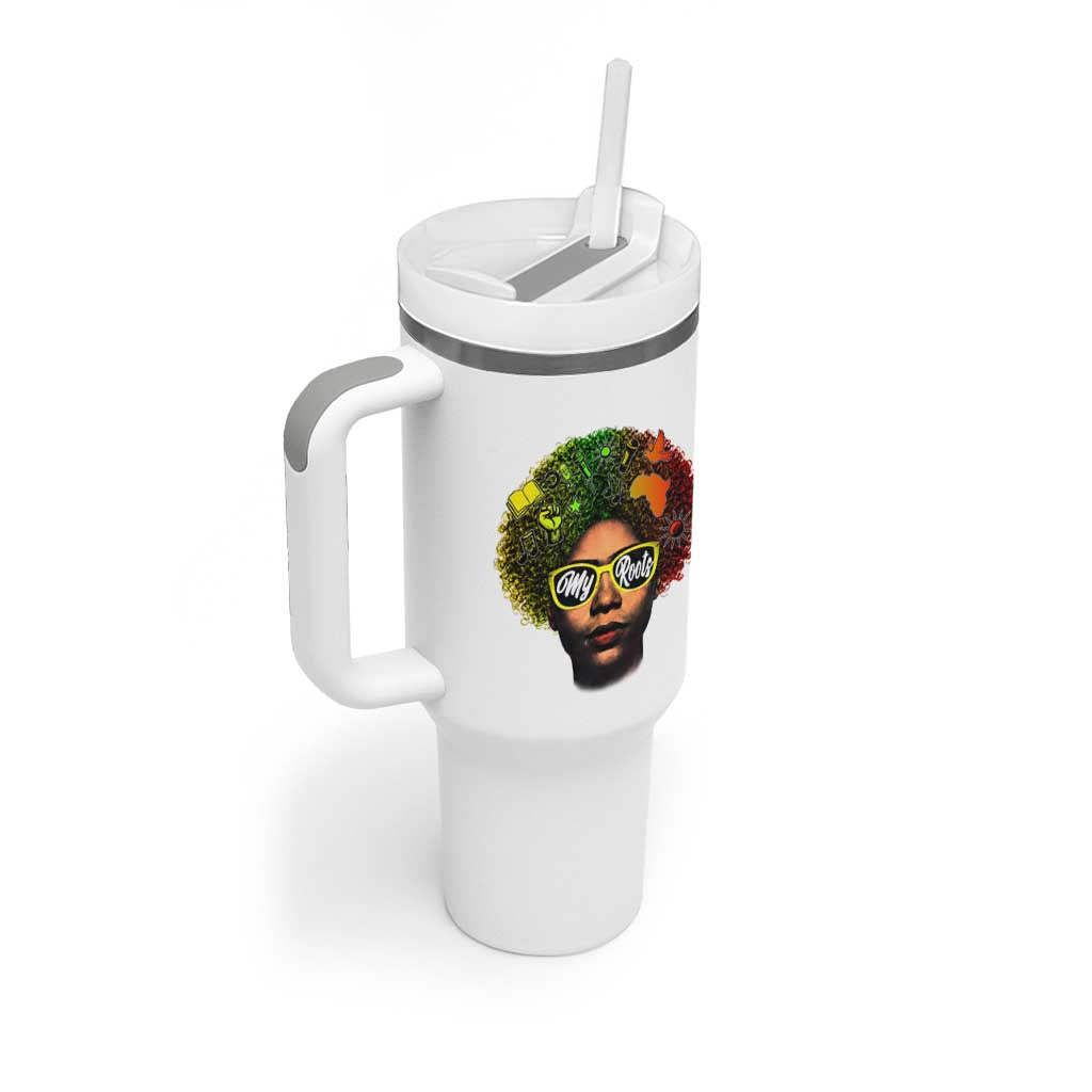 Black History Month Tumbler With Handle My Roots African American Pride Gift - Wonder Print Shop