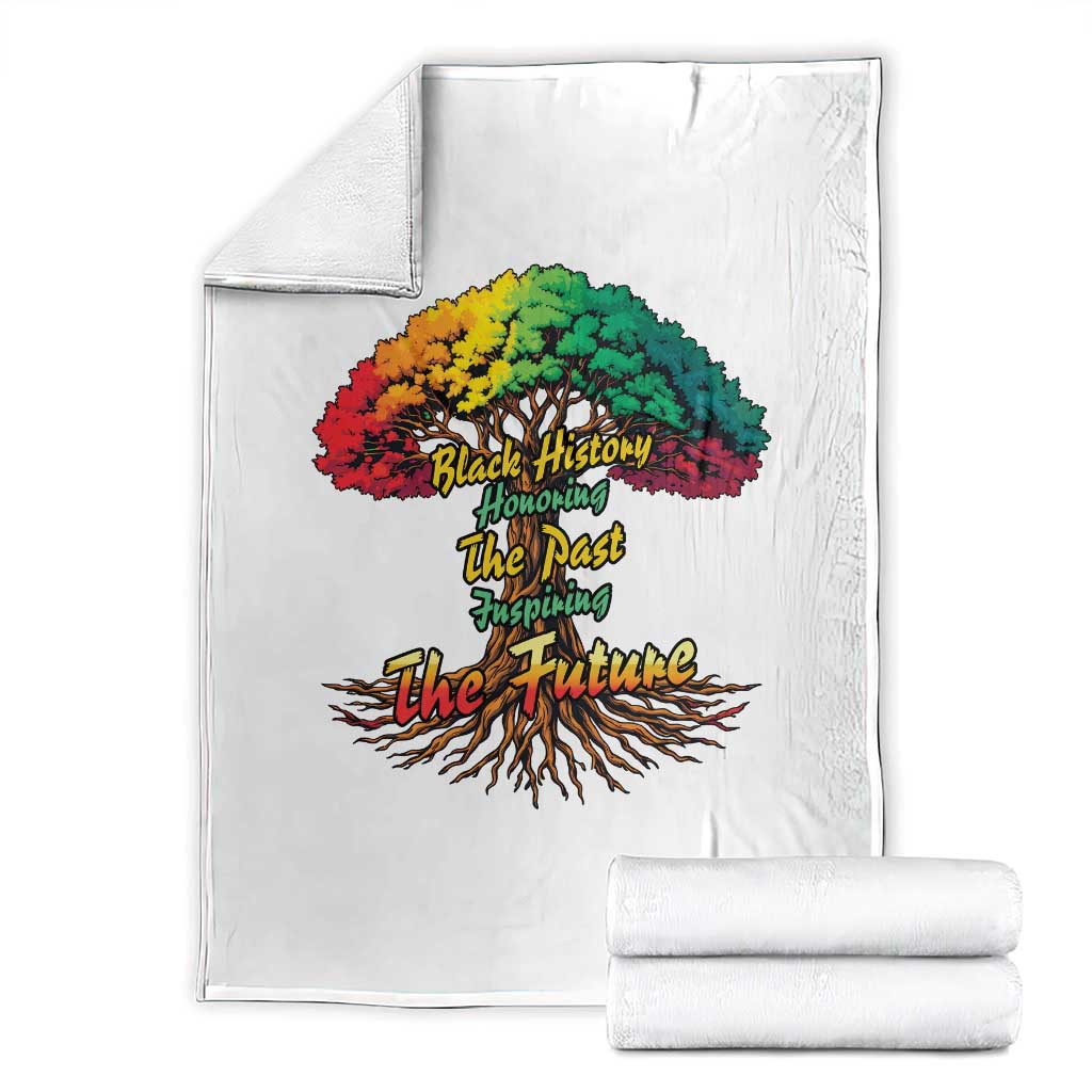 Black History Month Quote Throw Blanket Inspiring The Future Honoring The Past - Wonder Print Shop