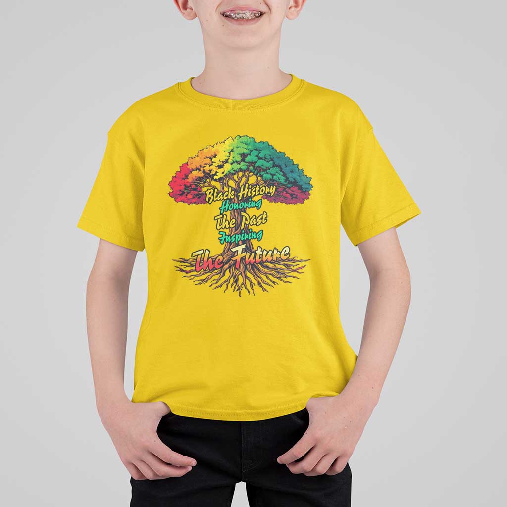 Black History Month Quote T Shirt For Kid Inspiring The Future Honoring The Past - Wonder Print Shop
