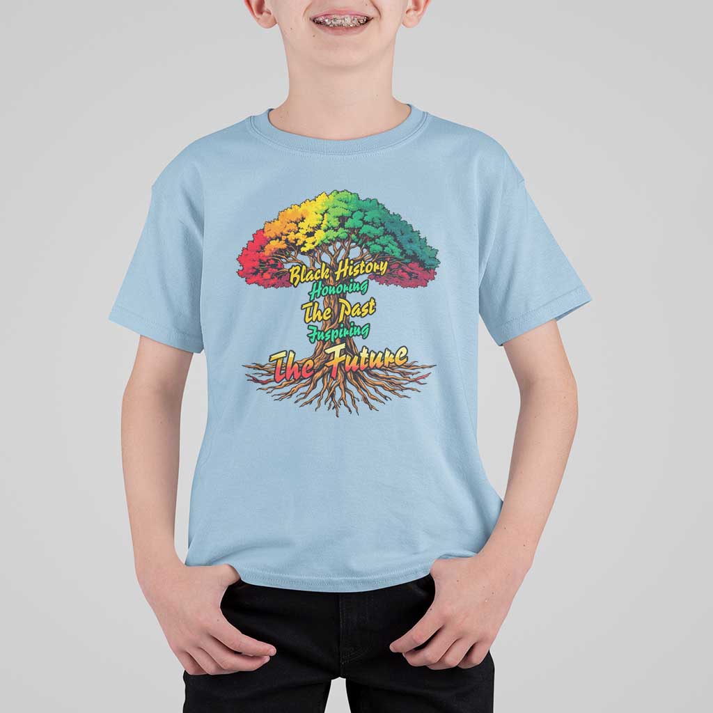 Black History Month Quote T Shirt For Kid Inspiring The Future Honoring The Past - Wonder Print Shop
