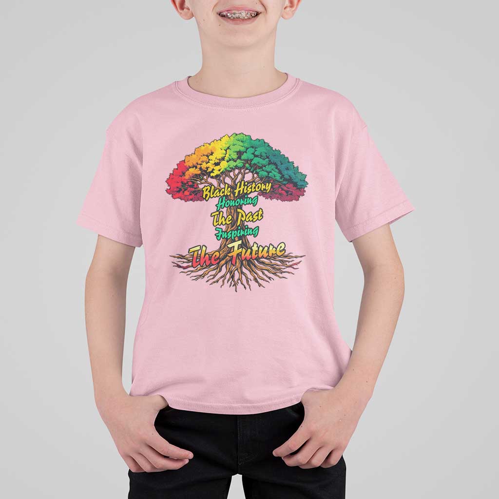 Black History Month Quote T Shirt For Kid Inspiring The Future Honoring The Past - Wonder Print Shop