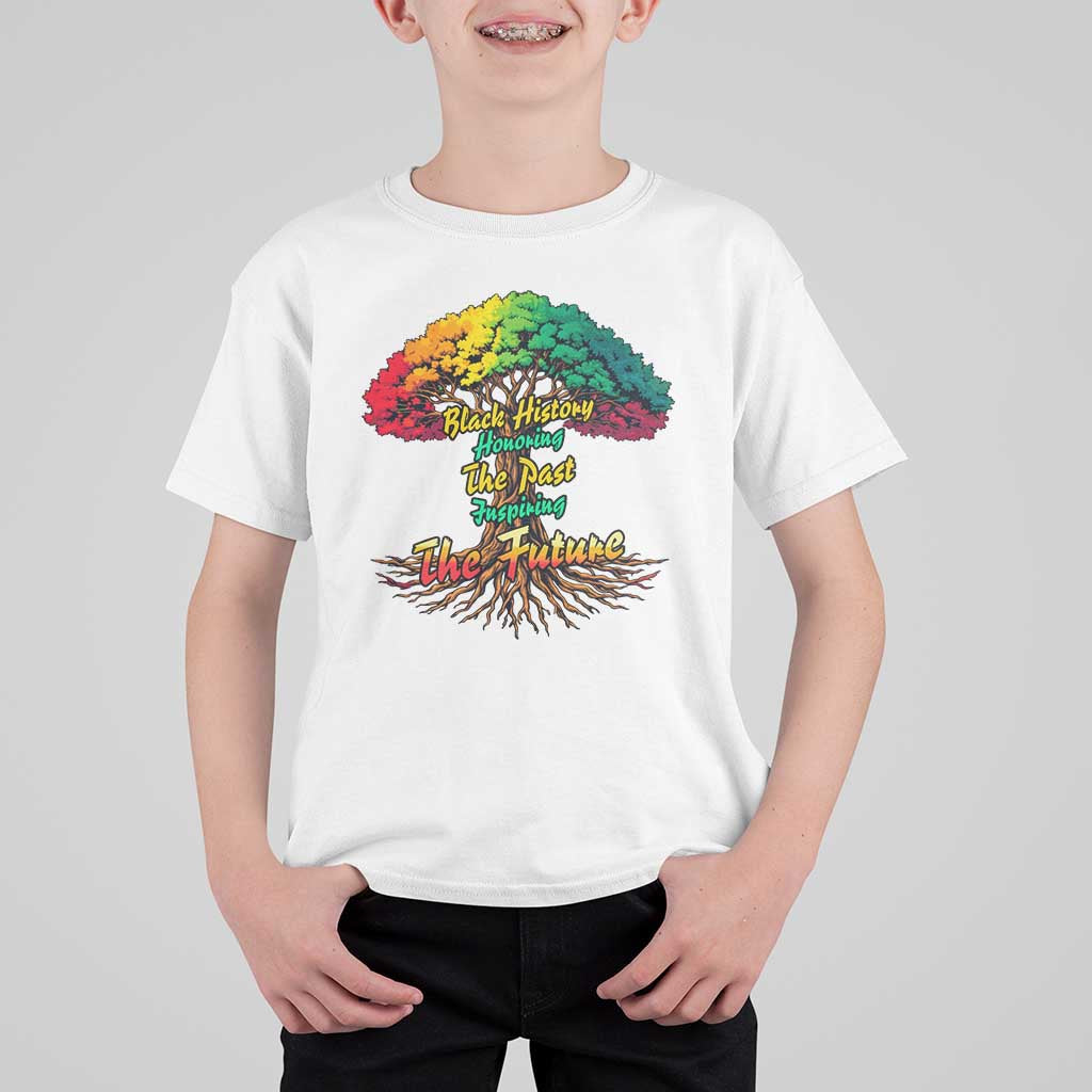 Black History Month Quote T Shirt For Kid Inspiring The Future Honoring The Past - Wonder Print Shop