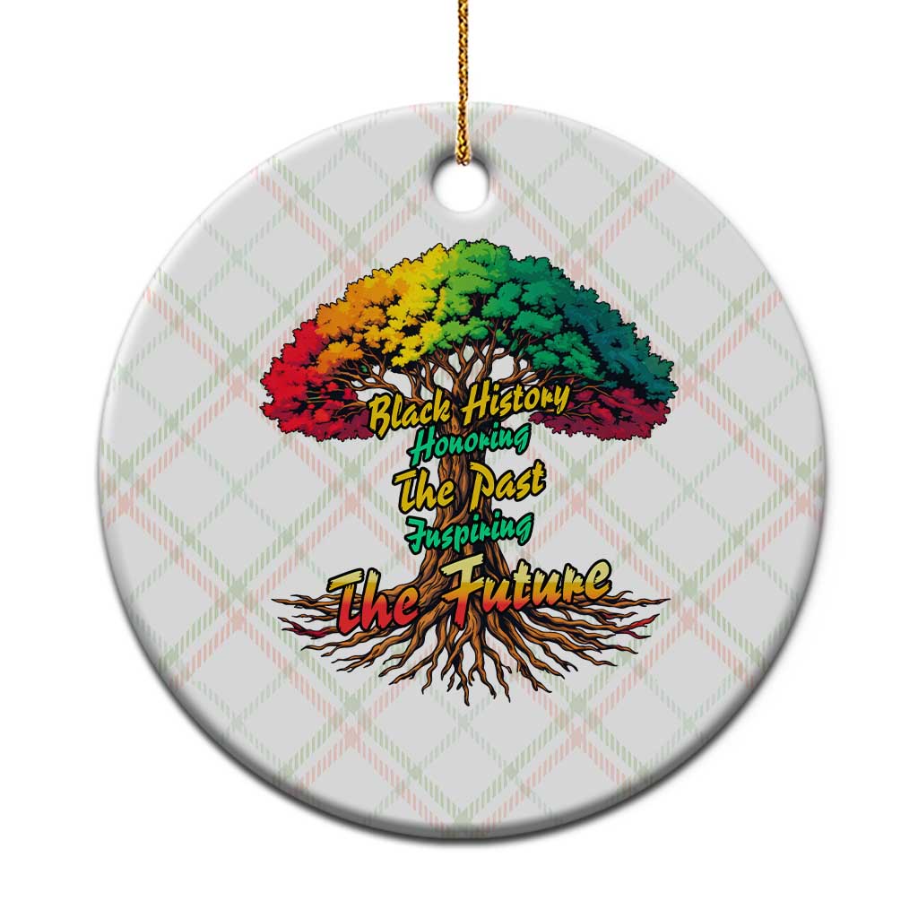 Black History Month Quote Ceramic Ornament Inspiring The Future Honoring The Past - Wonder Print Shop