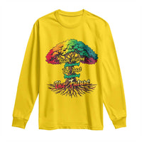 Black History Month Quote Long Sleeve Shirt Inspiring The Future Honoring The Past - Wonder Print Shop