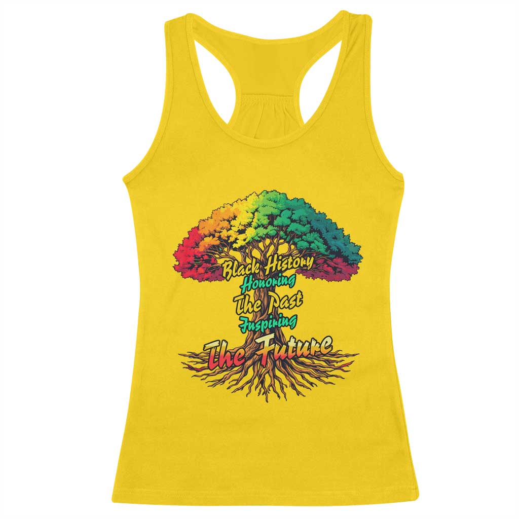 Black History Month Quote Racerback Tank Top Inspiring The Future Honoring The Past - Wonder Print Shop