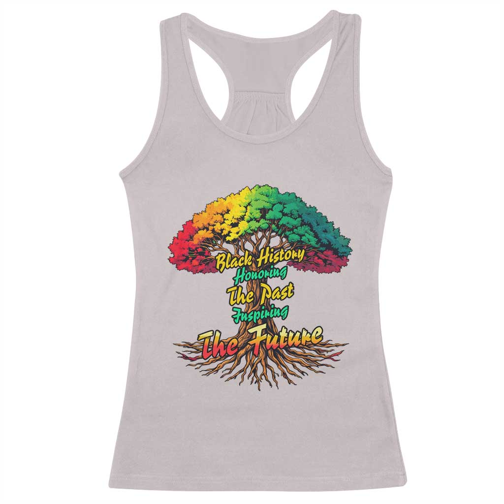 Black History Month Quote Racerback Tank Top Inspiring The Future Honoring The Past - Wonder Print Shop