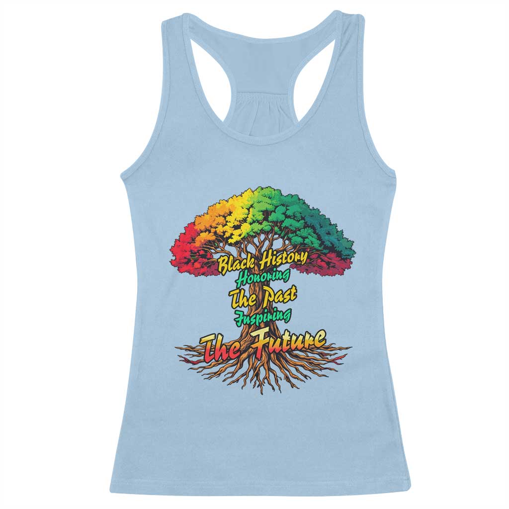 Black History Month Quote Racerback Tank Top Inspiring The Future Honoring The Past - Wonder Print Shop