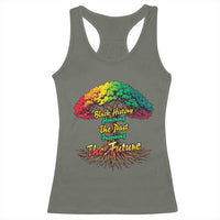 Black History Month Quote Racerback Tank Top Inspiring The Future Honoring The Past - Wonder Print Shop