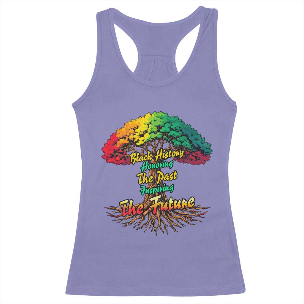 Black History Month Quote Racerback Tank Top Inspiring The Future Honoring The Past - Wonder Print Shop