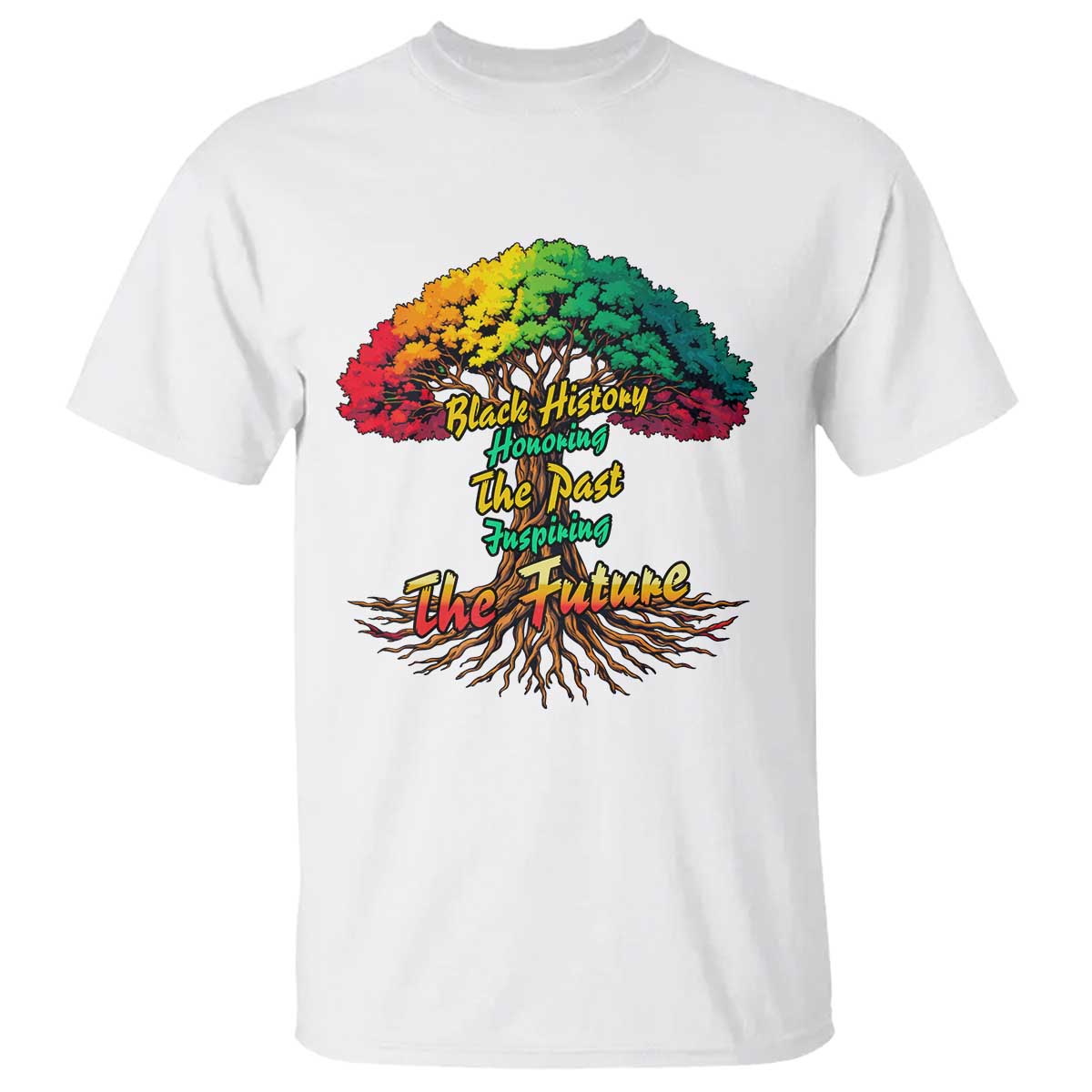 Black History Month Quote T Shirt Inspiring The Future Honoring The Past - Wonder Print Shop