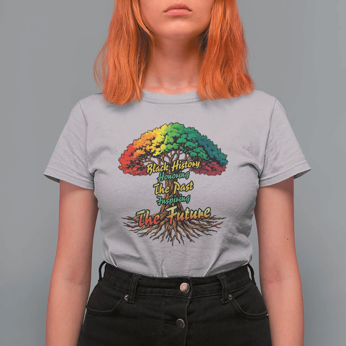 Black History Month Quote T Shirt For Women Inspiring The Future Honoring The Past - Wonder Print Shop