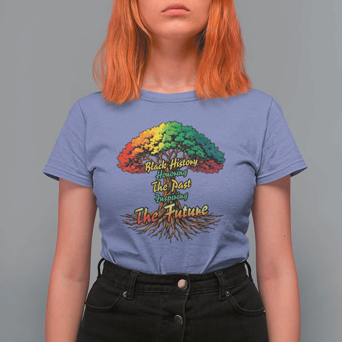 Black History Month Quote T Shirt For Women Inspiring The Future Honoring The Past - Wonder Print Shop