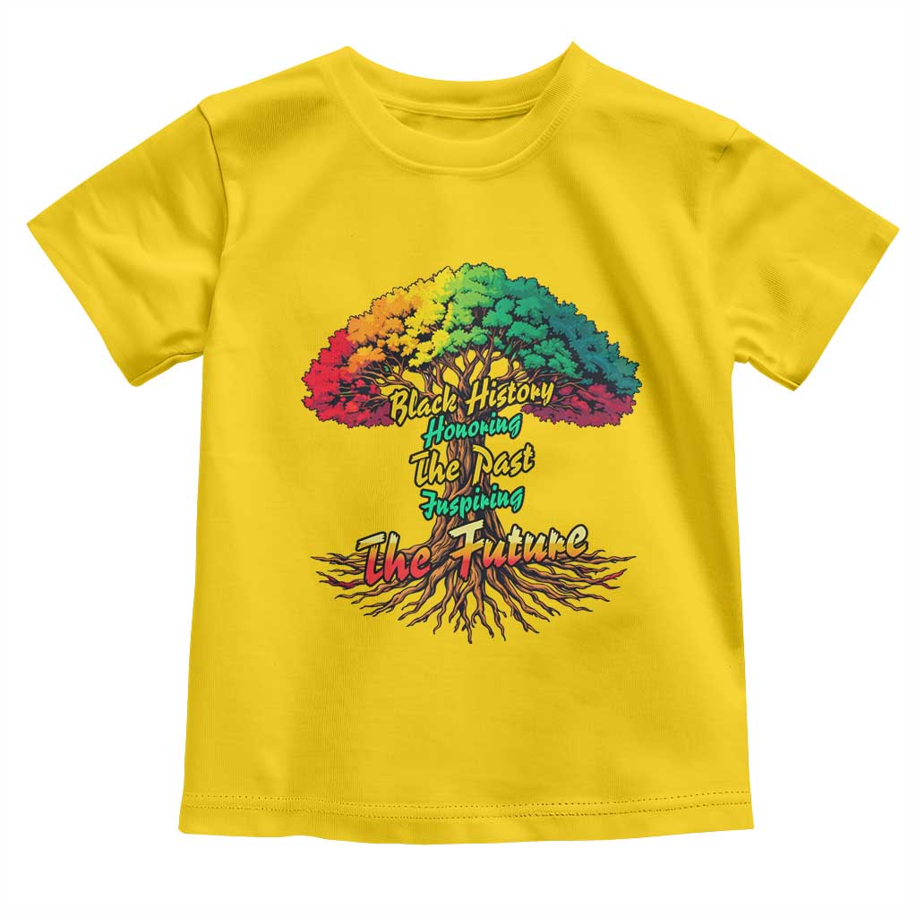 Black History Month Quote Toddler T Shirt Inspiring The Future Honoring The Past - Wonder Print Shop